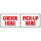 Signmission ORDER HERE PICK-UP HERE BANNER SIGN hamburger pizza french fry ice cream B-72 Order Here Pickup Here - alternate 1